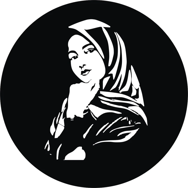 برچسب بدنه خودرو لیزارد مدل چهره طرح بانوی ایرانی کد LZD-157
