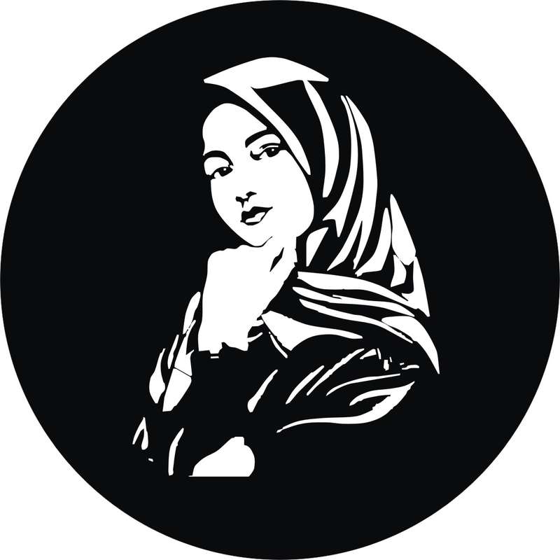 برچسب بدنه خودرو لیزارد مدل چهره طرح بانوی ایرانی کد LZD-157