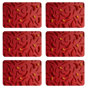 زیربشقابی طرح فلفل کد 8530 مجموعه 6 عددی