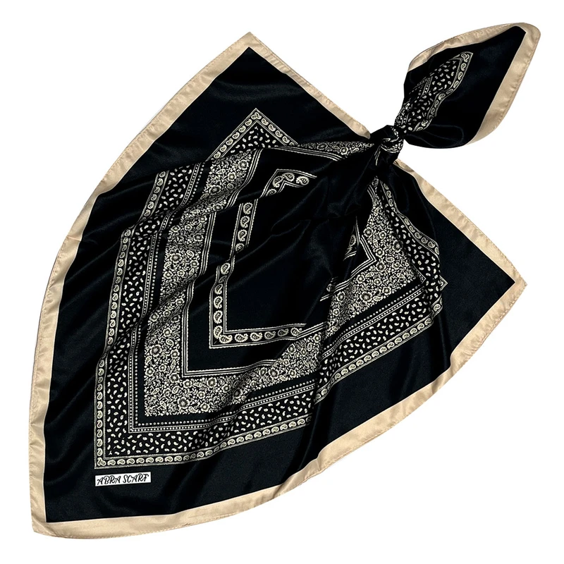 دستمال سر و گردن زنانه مدل ابریشم توییل دوخت ماشینی کد 330