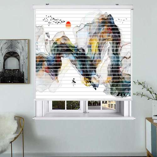 پرده زبرا زیو مدل O 7001 سایز 150x150 سانتی متر