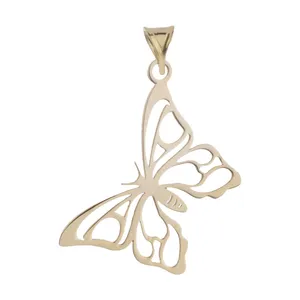 آویز گردنبند طلا 18 عیار زنانه قیراط طرح پروانه کد GH4683
