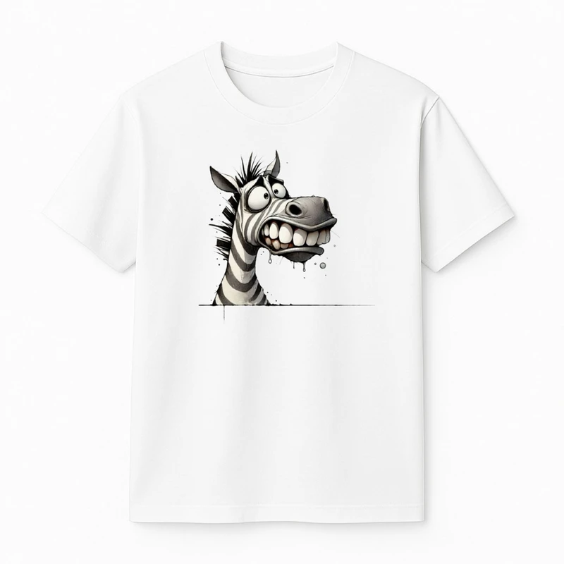 تی‌شرت آستین کوتاه پسرانه مدل گورخر کد v5 