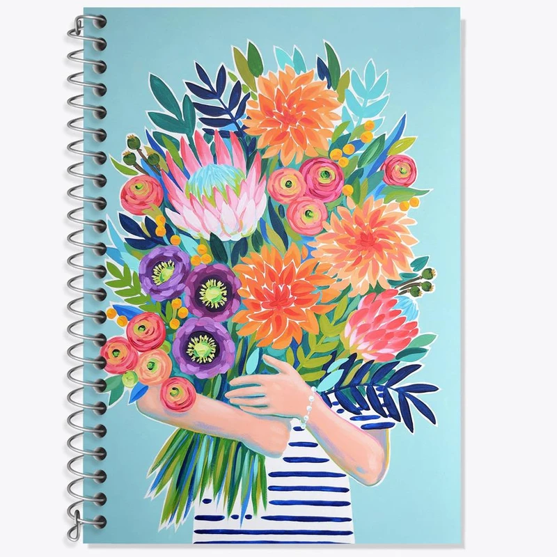 دفتر لغت 50 برگ خندالو مدل گل کد 8398