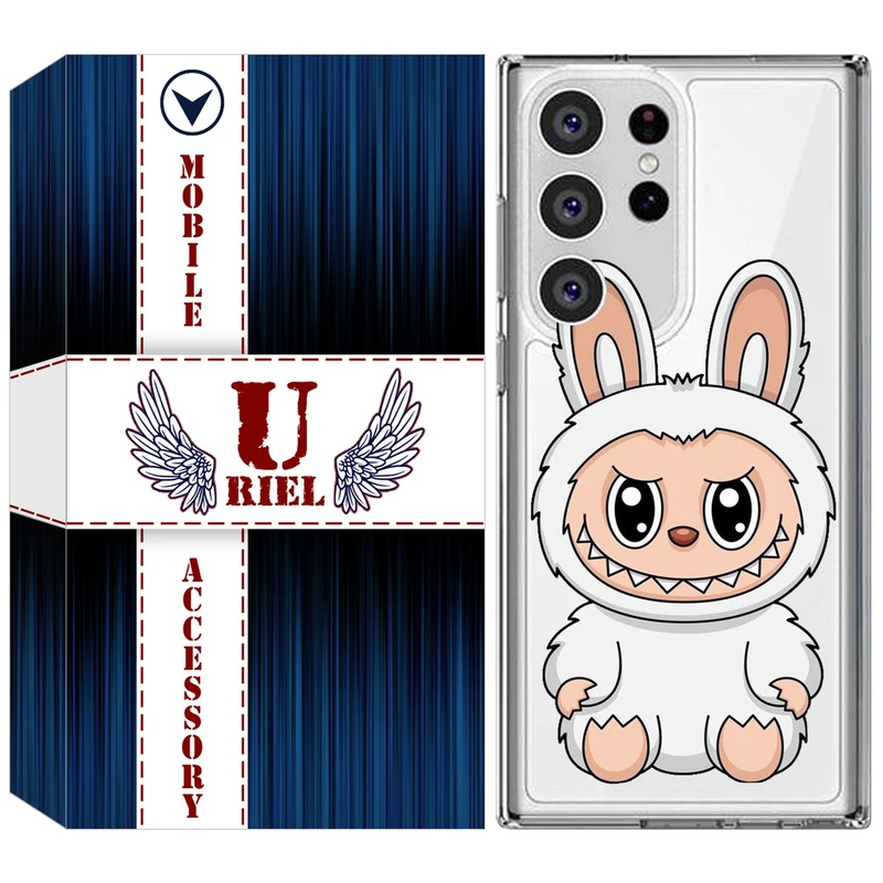 کاور یوریل قاب مدل Clear کد 113 طرح لبوبو Labubu مناسب برای گوشی موبایل سامسونگ Galaxy S23 Ultra