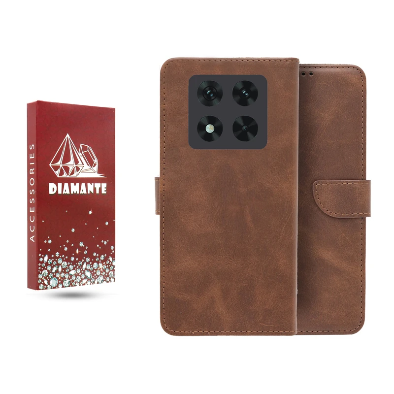 کیف کلاسوری دیامانته مدل چرم مناسب برای گوشی موبایل شیائومی Redmi Note 14 Pro 4G
