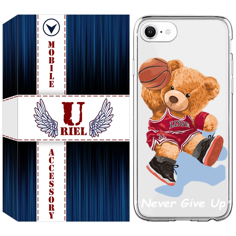 کاور یوریل قاب کد 63 طرح خرس ورزشکار مناسب برای گوشی موبایل اپل iPhone 7 / 8 / SE 2020 / SE 2022