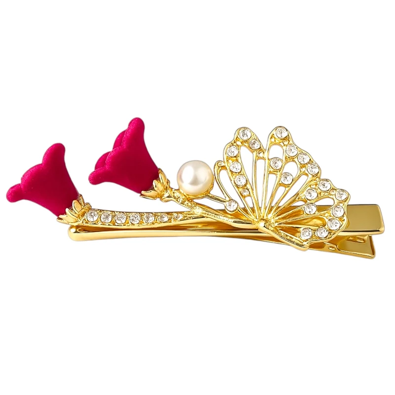 گیره مو زنانه مدل پروانه نگین دار کد A009