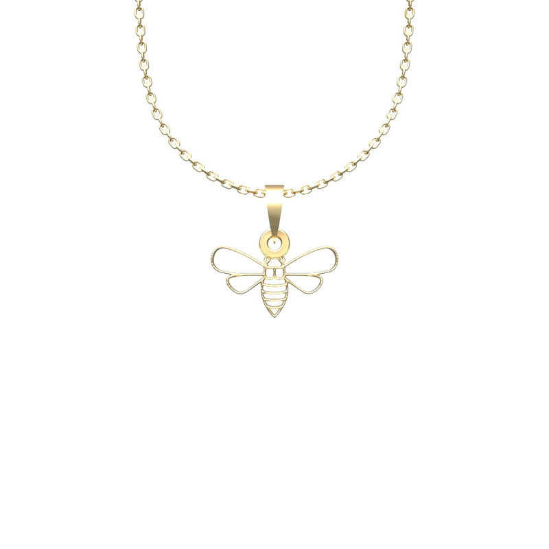 گردنبند طلا 18 عیار زنانه مدوپد مدل حشره کد B3-1-1337