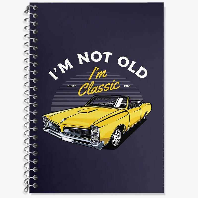 دفتر لغت 50 برگ خندالو مدل ماشین کلاسیک کد 10349