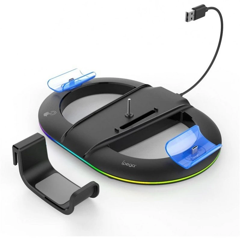 پایه شارژ و استند RGB پلی استیشن 5 اسلیم آی پگا مدل PG-P5S045