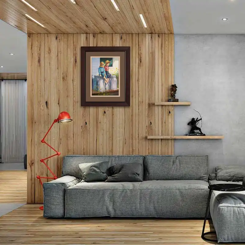 تابلو نقاشی پاستل مدل دو برادر کد ans-14