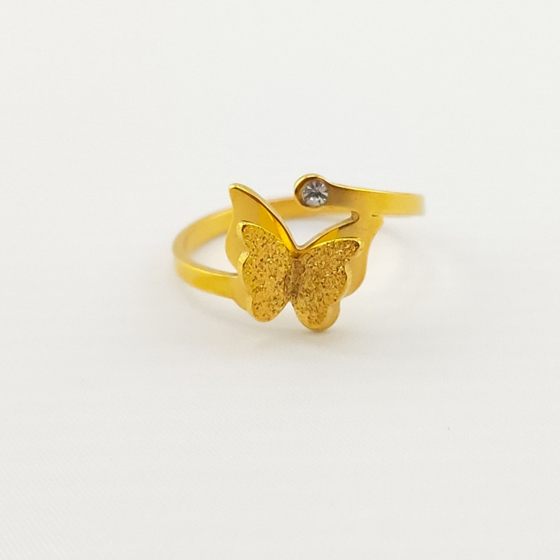 انگشتر زنانه مدل پروانه سندبلست نگیندار BY02