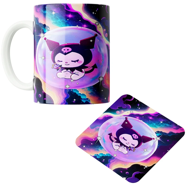 ماگ پاد آفرین مدل کرومی کد z29 به همراه زیر لیوانی