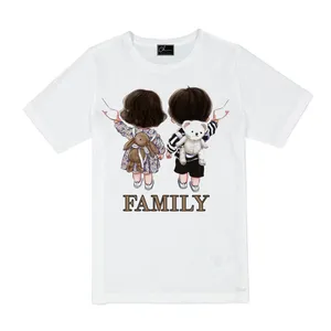 تی شرت دخترانه مدل family کد J84 رنگ سفید