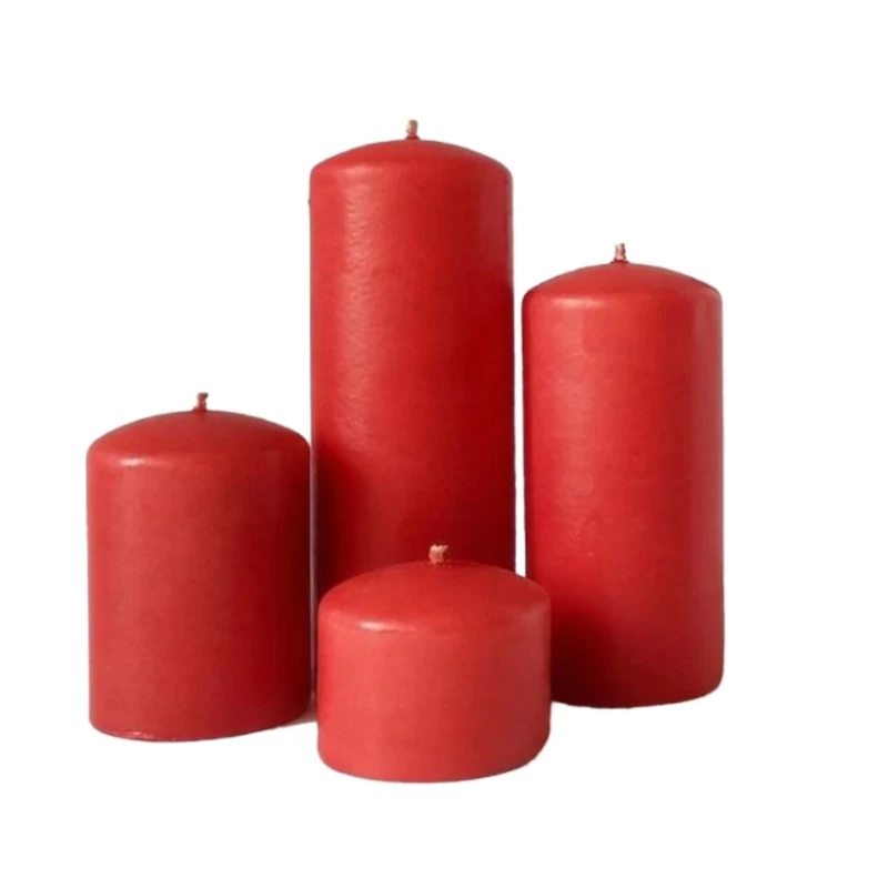 شمع استوانه ای بدون بو مدل سرمحدب زمان اتمام 324 ساعت بسته 4 عددی