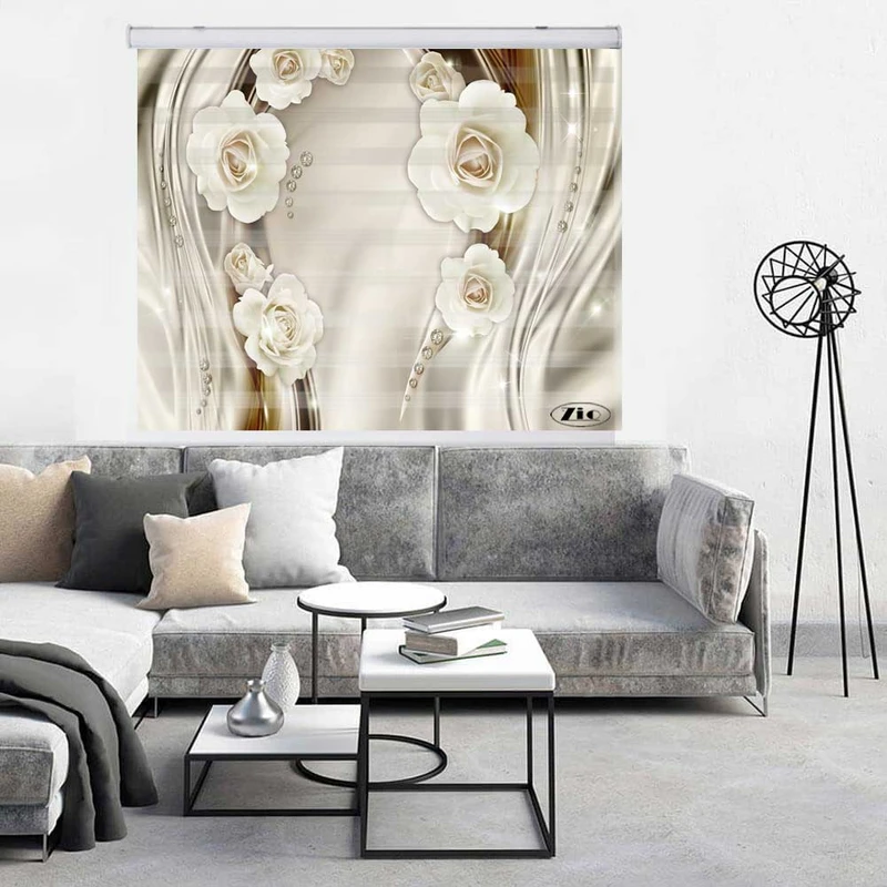 پرده زبرا زیو کد 3D1276 سایز 150x150 سانتی متر