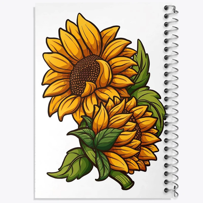 دفتر لیست خرید 50 برگ خندالو طرح گل آفتابگردان کد 29537