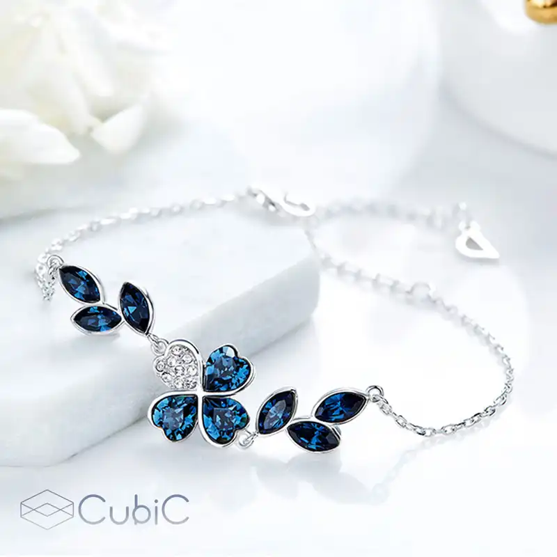 دستبند نقره زنانه کوبیک مدل 12