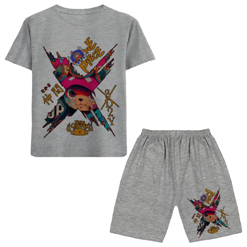 ست تی شرت و شلوارک دخترانه مدل خرس A158