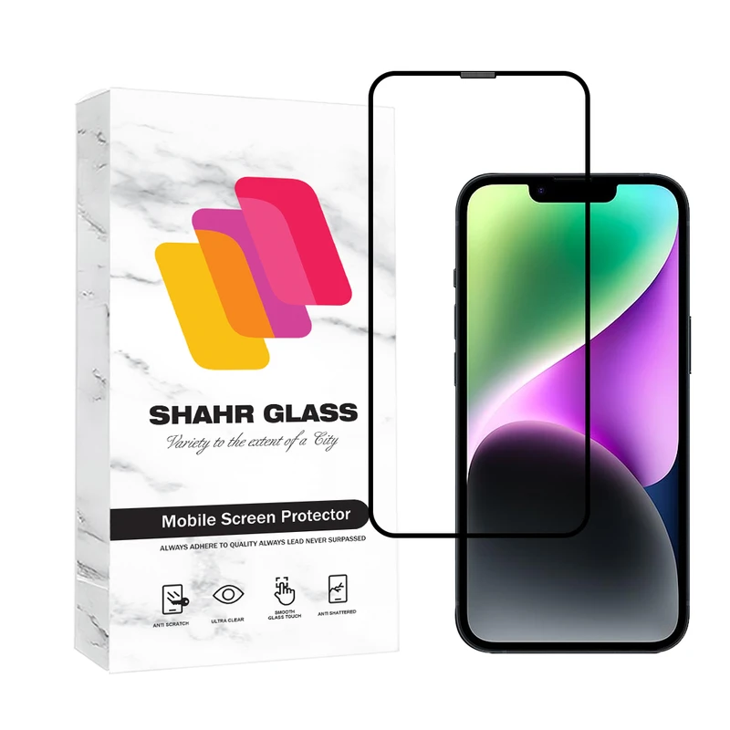 محافظ صفحه نمایش شهر گلس مدل  FULPLUSSH مناسب برای گوشی موبایل اپل iPhone 13