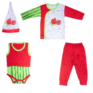 ست 4 تکه لباس نوزادی طرح یلدا کد 71906