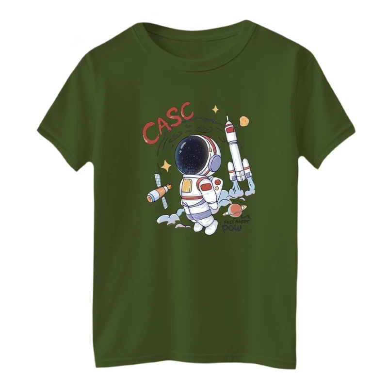 تی‌شرت آستین کوتاه لانگ بچگانه مدل فضانورد و موشک
