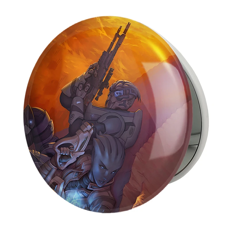 آینه جیبی خندالو طرح بازی مس افکت (Mass Effect) مدل تاشو کد 31569