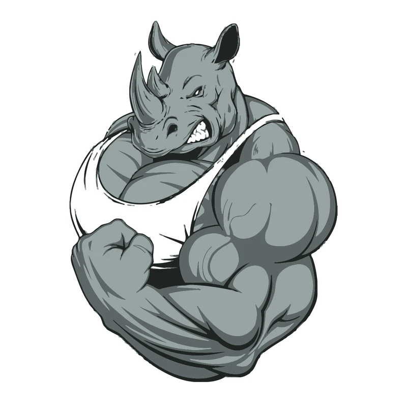 برچسب لپ تاپ پویا مارکت طرح کرگدن کد 407