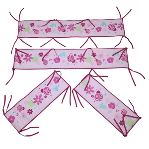 محافظ دور تخت کودک مدل Ladybugs and Flowers کد 2021 مجموعه 4 عددی