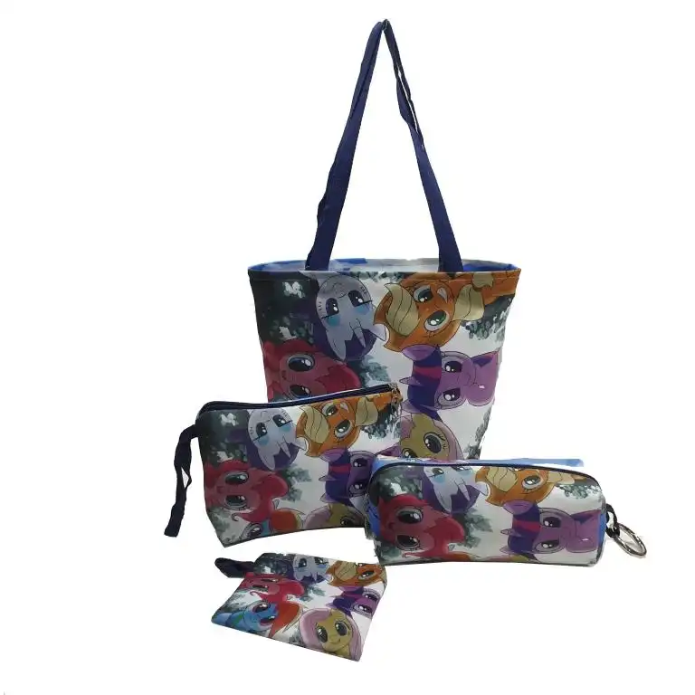 ساک لوازم کودک و نوزاد ساسویه مدل حیوانات کد 1443 مجموعه 4 عددی