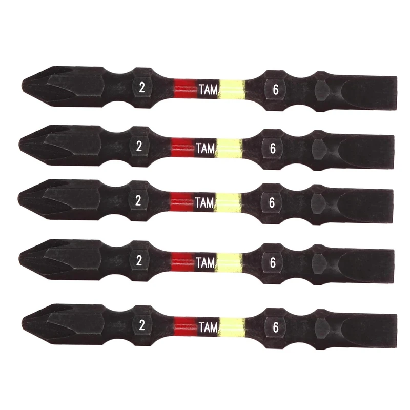 سری پیچ گوشتی یک سر چهارسو یک سر دو سو تام مدل ART-B+62 - 5PCS مجموعه 5 عددی