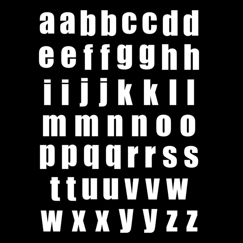 استیکر پارچه و لباس مدل حرارتی طرح حروف انگلیسی کوچک کدW بسته ۲ عددی