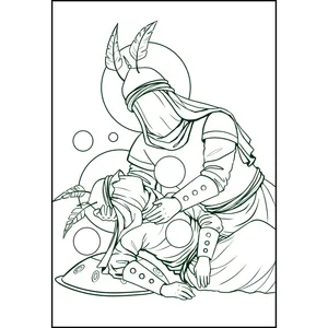 کاغذ رنگ آمیزی طرح حضرت قاسم بسته 50 عددی