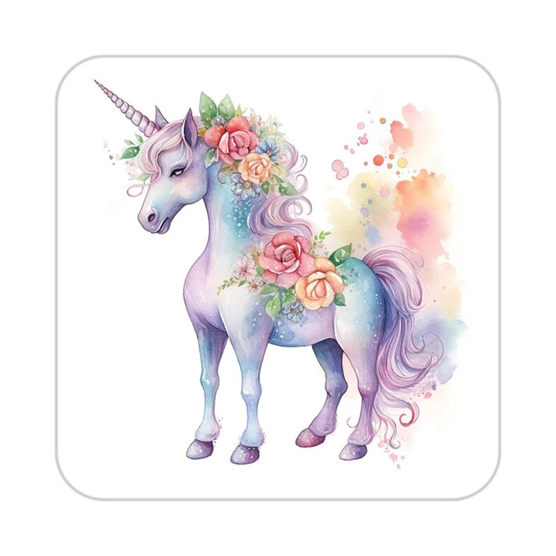 زیر لیوانی کاکتی طرح اسب تک شاخ و یونیکورن مدل mp32967