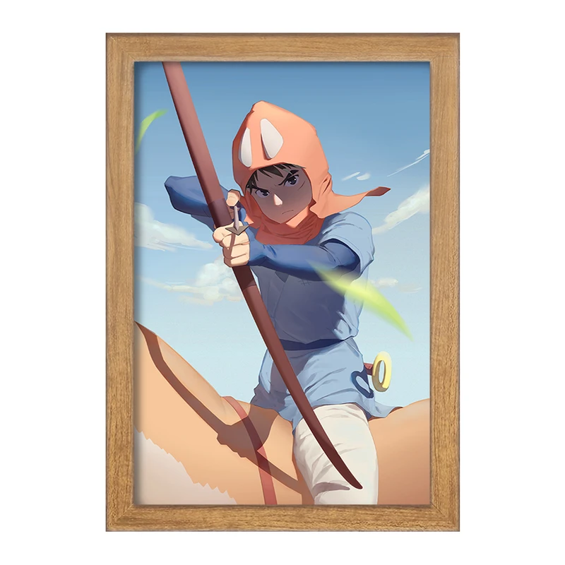 تابلو خندالو مدل یاکورو و آشیتاکا انیمه پرنسس مونونوکه کد 34095