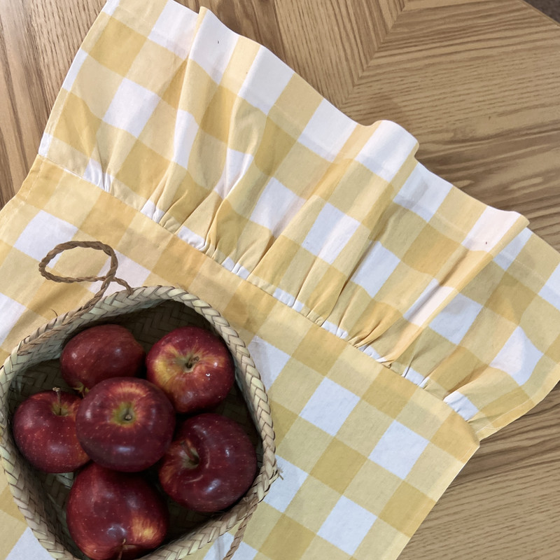 رانر مدل چهارخانه چین دار سایز 130x43 سانتی‌متر