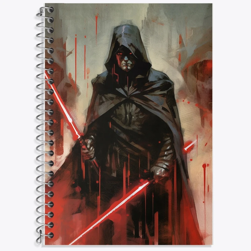 دفتر زبان 50 برگ خندالو مدل سه خط طرح جنگ ستارگان (Star Wars) کد F502