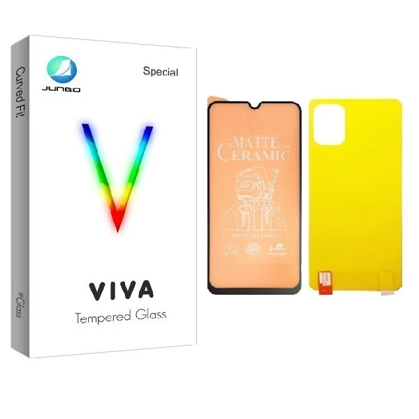 محافظ صفحه نمایش مات جانبو مدل CR-A51 مناسب برای گوشی موبایل سامسونگ Galaxy A51 به همراه محافظ پشت گوشی