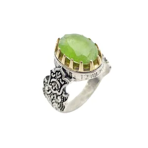 انگشتر نقره مردانه مدل زبرجد آفریقایی کد 5918738