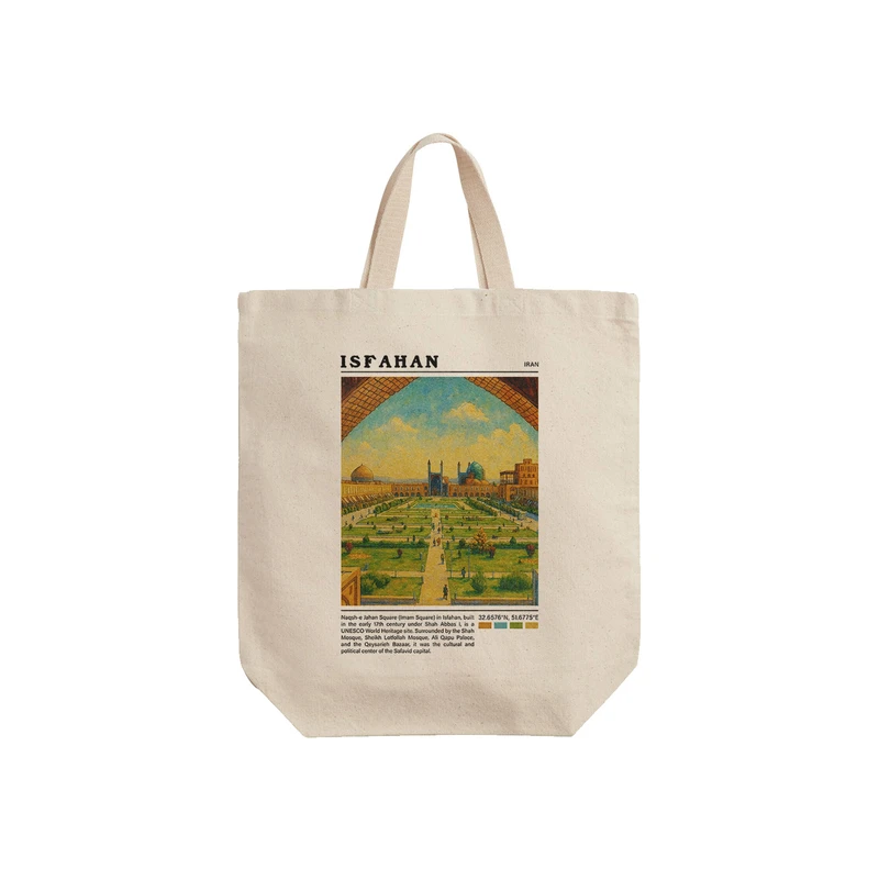 ساک خرید ترمه طراحان ایده مدل میدان نقش جهان اصفهان کد map0860 - S