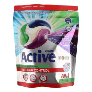 پاد ماشین لباسشویی (قرص ماشین لباسشویی )  اکتیو مدل All in 1  - بسته 15 عددی