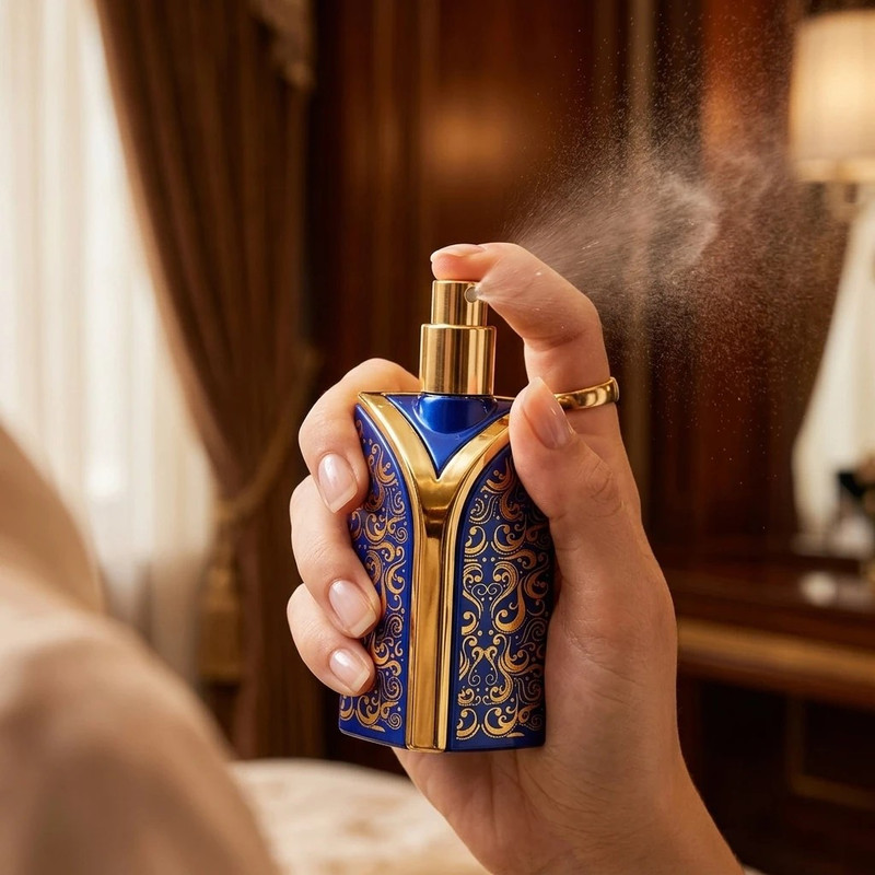 محفظه نگهدارنده عطر مدل شیشه ای آنتیک ظرفیت 30 میلی‌ لیتر 
