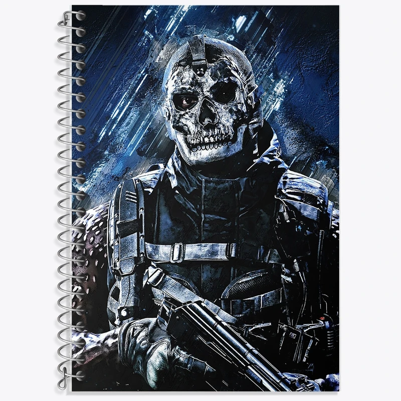 دفتر زبان 50 برگ خندالو مدل دو خط طرح کال اف دیوتی (Call of duty) کد F294