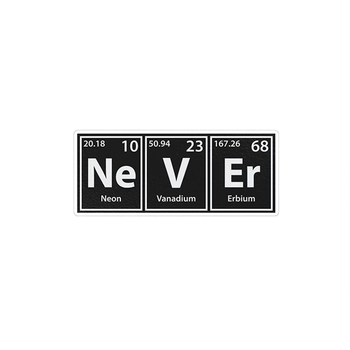 استیکر لپ تاپ ماسا دیزاین طرح NEVER مدل STK1686