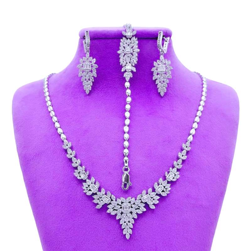 نیم ست نقره زنانه مدل 0176