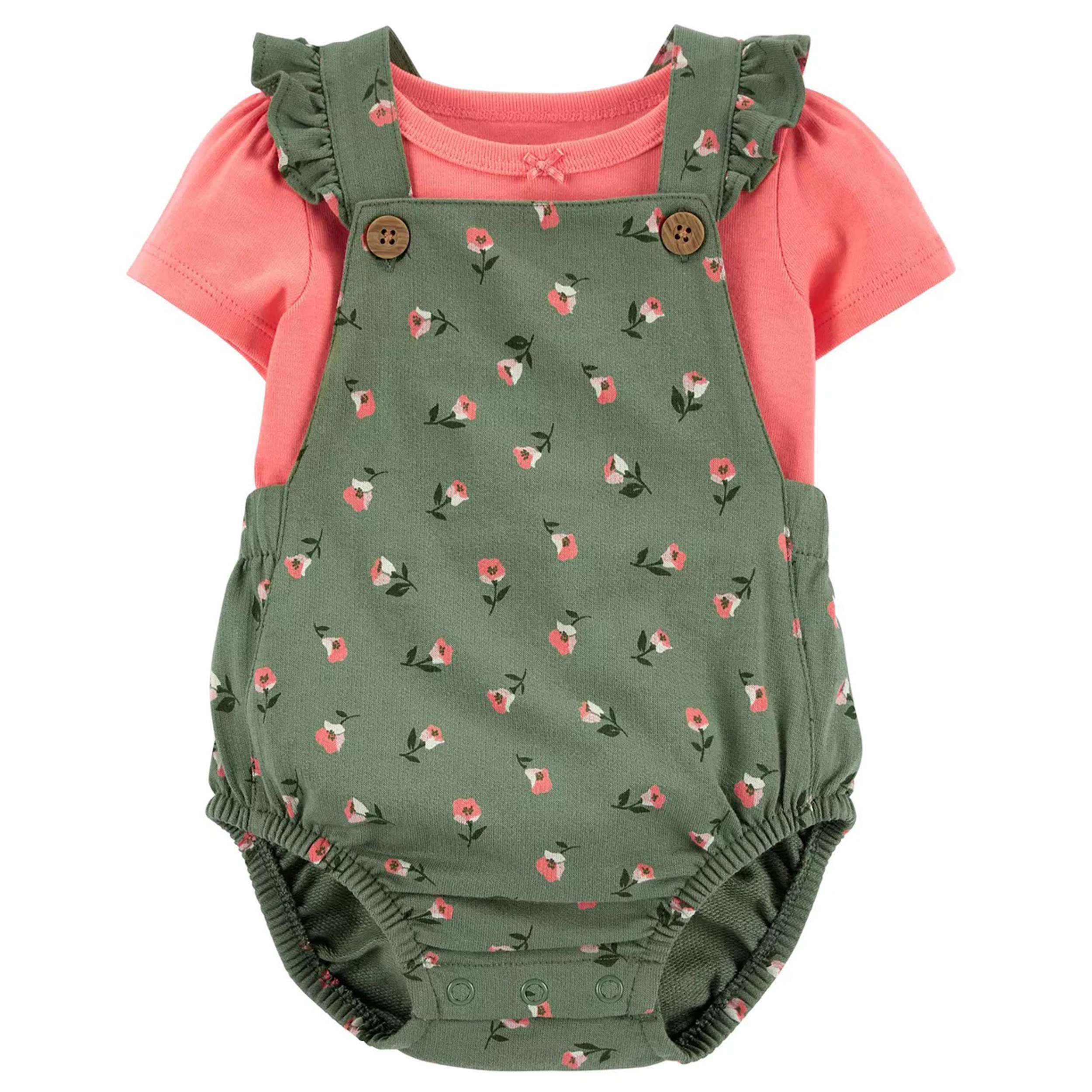 ست تی شرت و سرهمی نوزادی دخترانه کارترز مدل 1444