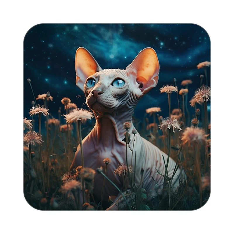 زیر لیوانی کاکتی طرح گل مدل mp17050