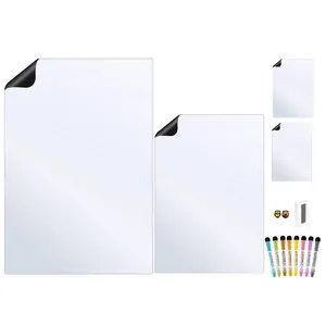 تخته وایت برد هوم اند فریج مدل 15 سایز 60x40 سانتیمتر به همراه ماژیک و مگنت و تخته پاک کن مجموعه 15 عددی