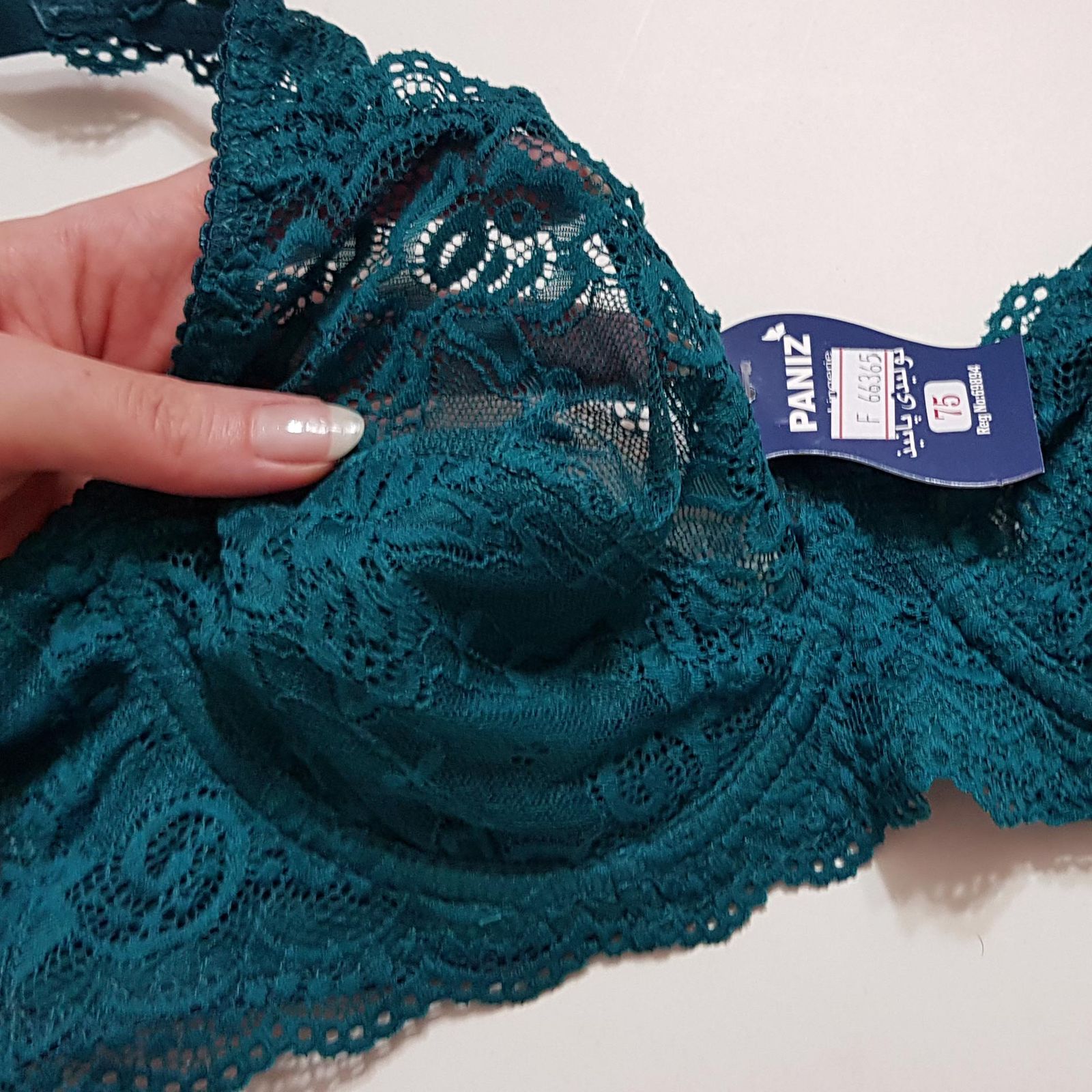 سوتین زنانه پانیذ مدل گیپوری فنردار کد 66365-new -  - 4